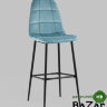 Стул барный Тейлор велюр пыльно-голубой Стул барный Тейлор велюр пыльно-голубой