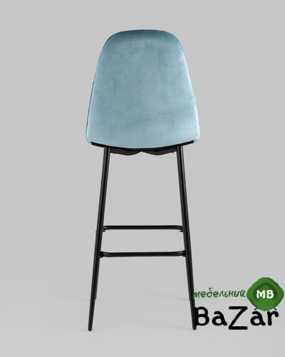 Стул барный Тейлор велюр пыльно-голубой Стул барный Тейлор велюр пыльно-голубой