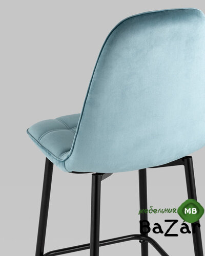 Стул барный Тейлор велюр пыльно-голубой Стул барный Тейлор велюр пыльно-голубой