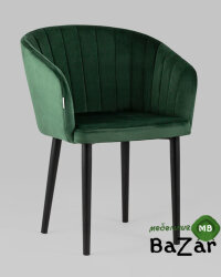 Стул с подлокотниками Нейтон велюр зеленый Стул с подлокотниками Нейтон велюр зеленый