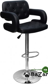 Барный стул из экокожи черный TIESTO ZC-346