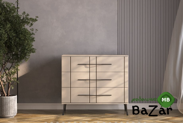  Спальня модульная «Шато» (МДФ, Эмаль Мокко)