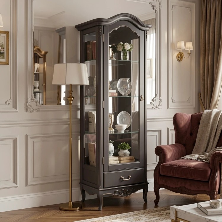 Витрина стеклянная L с зеркалом В602/1BLG