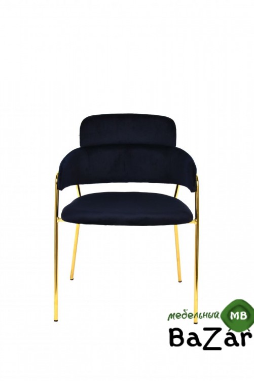 Стул Полин, вельвет, темно-синий