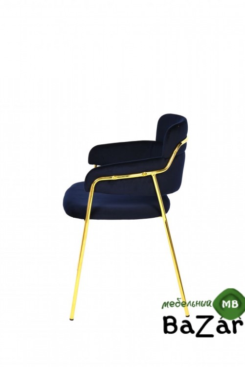 Стул Полин, вельвет, темно-синий