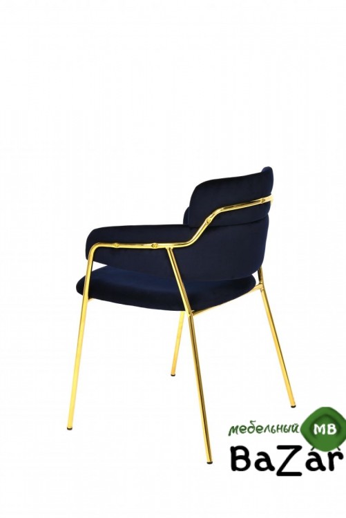 Стул Полин, вельвет, темно-синий