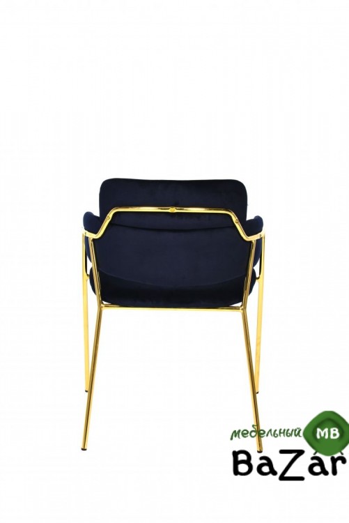 Стул Полин, вельвет, темно-синий