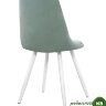 Стул DC4048-1 белый, велюр мятный light green