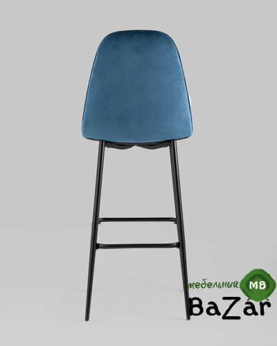 Стул барный Тейлор велюр пыльно-синий Стул барный Тейлор велюр пыльно-синий