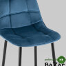 Стул барный Тейлор велюр пыльно-синий Стул барный Тейлор велюр пыльно-синий