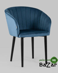 Стул с подлокотниками Нейтон велюр пыльно-синий Стул с подлокотниками Нейтон велюр пыльно-синий