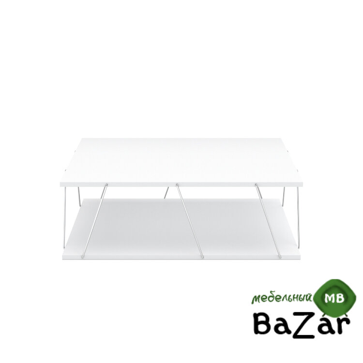 Журнальный стол Tars белый-хром аналог IKEA