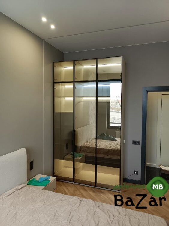  Гостиная и  Спальня модульная «Бланкет» (МДФ, Эмаль Сатин) 