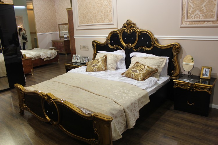 Спальня "Барокко" 5-х ств. шкаф,  корень ореха 180*200 (Ю)