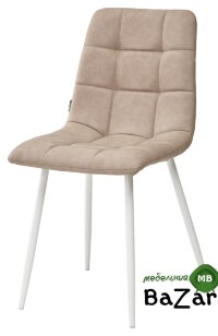 Стул CHILLI RU-09 серо-бежевый винтаж, PU/ белый каркас Стул CHILLI RU-09 серо-бежевый винтаж, PU/ белый каркас