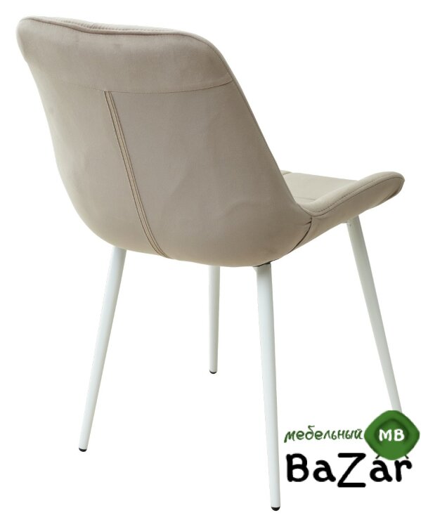 Стул ХОФМАН, цвет светло-коричневый #H61, велюр / белый каркас Стул ХОФМАН, цвет светло-коричневый #H61, велюр / белый каркас