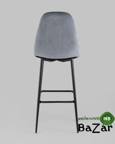 Стул барный Тейлор велюр серый Стул барный Тейлор велюр серый