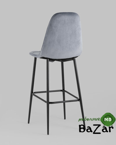 Стул барный Тейлор велюр серый Стул барный Тейлор велюр серый