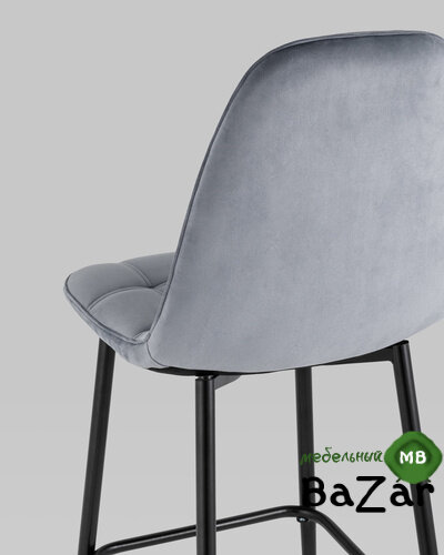 Стул барный Тейлор велюр серый Стул барный Тейлор велюр серый