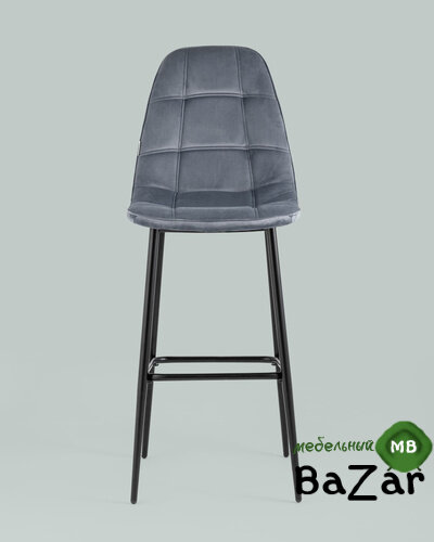 Стул барный Тейлор велюр серый Стул барный Тейлор велюр серый