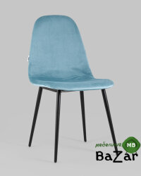 Стул Норман велюр пыльно-голубой