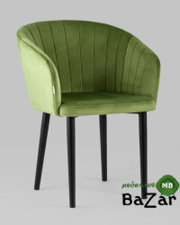 Стул с подлокотниками Нейтон велюр травяной Стул с подлокотниками Нейтон велюр травяной