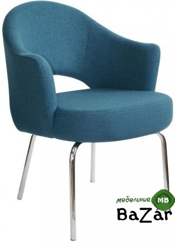 Кресло с обивкой A621 серо-синий