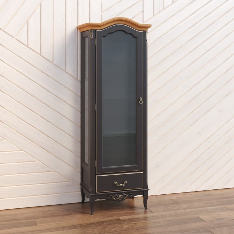 Витрина стеклянная L с зеркалом W602/1BL