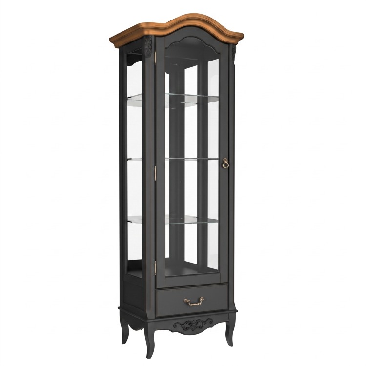 Витрина стеклянная L с зеркалом W602/1BL
