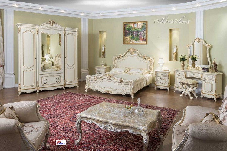 Спальня "МонаЛиза"5-х ств. Шкаф, крем 180*200 (Ю)