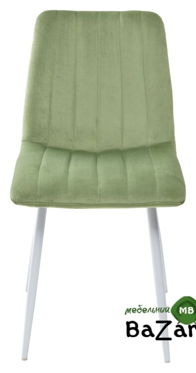 Стул DUBLIN G108-27 террариумный мох, велюр / белый каркас Стул DUBLIN G108-27 террариумный мох, велюр / белый каркас