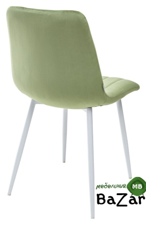 Стул DUBLIN G108-27 террариумный мох, велюр / белый каркас Стул DUBLIN G108-27 террариумный мох, велюр / белый каркас