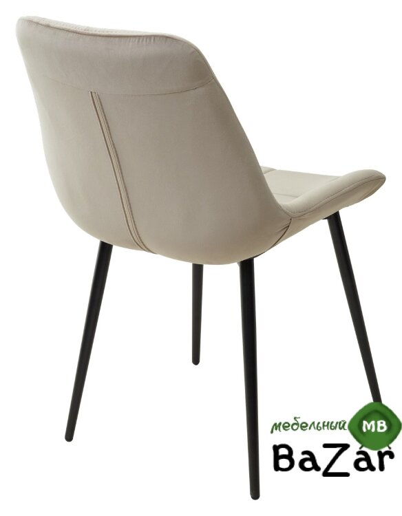 Стул ХОФМАН, цвет светло-коричневый #H61, велюр / черный каркас Стул ХОФМАН, цвет светло-коричневый #H61, велюр / черный каркас