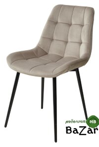 Стул ХОФМАН, цвет светло-коричневый #H61, велюр / черный каркас Стул ХОФМАН, цвет светло-коричневый #H61, велюр / черный каркас