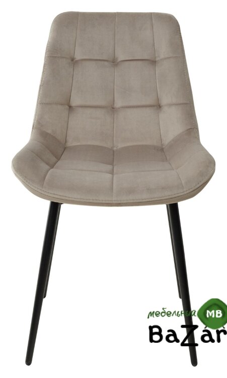 Стул ХОФМАН, цвет светло-коричневый #H61, велюр / черный каркас Стул ХОФМАН, цвет светло-коричневый #H61, велюр / черный каркас