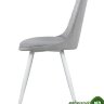 Стул DC4048-1 белый, велюр серый grey