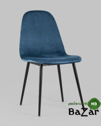 Стул Норман велюр пыльно-синий
