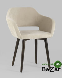 Стул с подлокотниками Саймон велюр бежевый