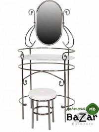 Туалетный столик с пуфиком 9909 - 81х44х148 см, цвет: Black Nickel - Черный Никель