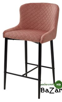 Полубарный стул ARTEMIS BLUVEL-52 PINK (H=65cm), велюр