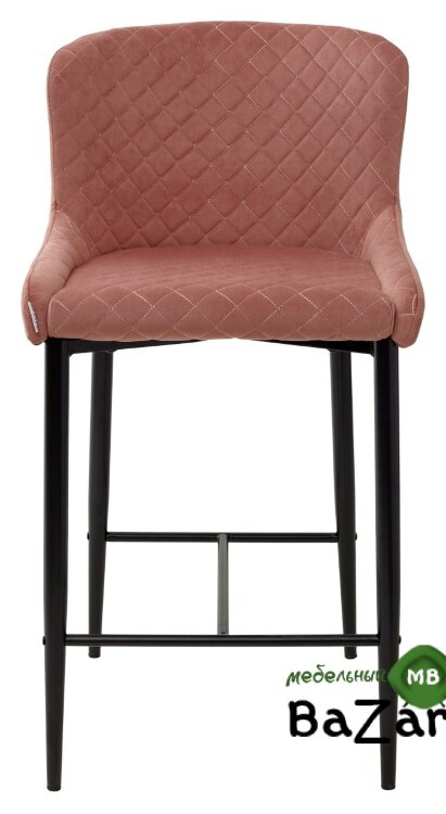 Полубарный стул ARTEMIS BLUVEL-52 PINK (H=65cm), велюр