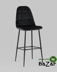 Стул барный Тейлор велюр черный