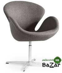 Дизайнерское кресло Swan серый 