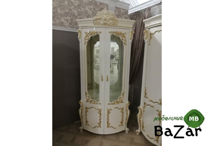 Витрина угловая  Венеция style крем (А)