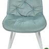 Стул MONACO UF910-15 LIGHT GREEN, велюр/белый каркас