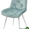 Стул MONACO UF910-15 LIGHT GREEN, велюр/белый каркас