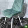 Стул MONACO UF910-15 LIGHT GREEN, велюр/белый каркас
