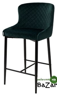 Полубарный стул ARTEMIS BLUVEL-78 GREEN (H=65cm), велюр