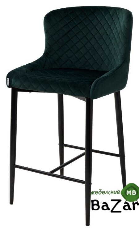 Полубарный стул ARTEMIS BLUVEL-78 GREEN (H=65cm), велюр
