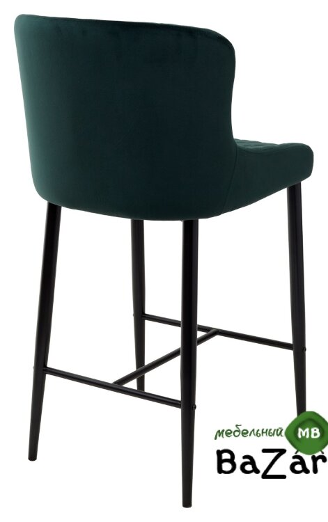 Полубарный стул ARTEMIS BLUVEL-78 GREEN (H=65cm), велюр